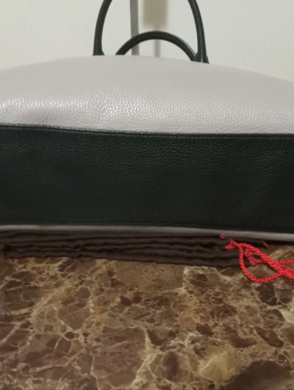 Coach Color Block Pebble Leather Handbag EUC